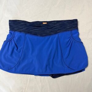 Lucy Tech Blue Athletic Skort Skirt Shorts Tennis Golf‎ Workout Womens S P 3.5"